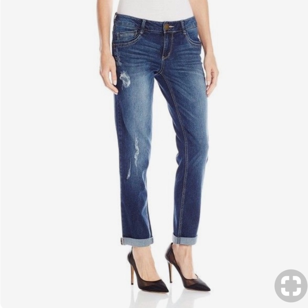 Democracy Denim Distressed Girlfriend Jeans